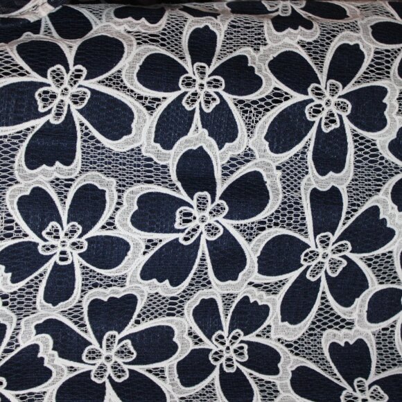 Blu Pepper Navy & White Floral Cold Shoulder Top - Picture 8 of 14